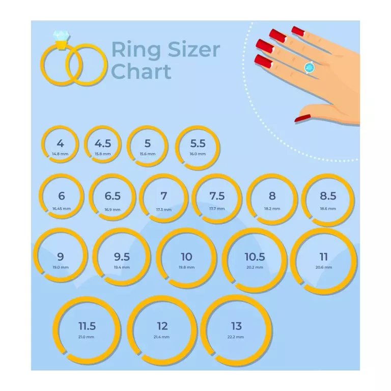 Ring Size Chart Ring Size 6562